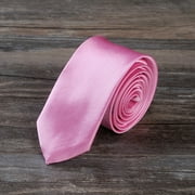 Steady Clothing Men's Necktie Classic Skinny Necktie Woven Jacquard Silk Plaid Neck Ties Pink